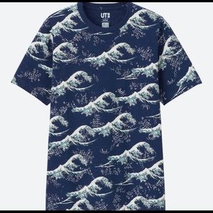 HOKUSAI BLUE SHORT SLEEVE SHIRT